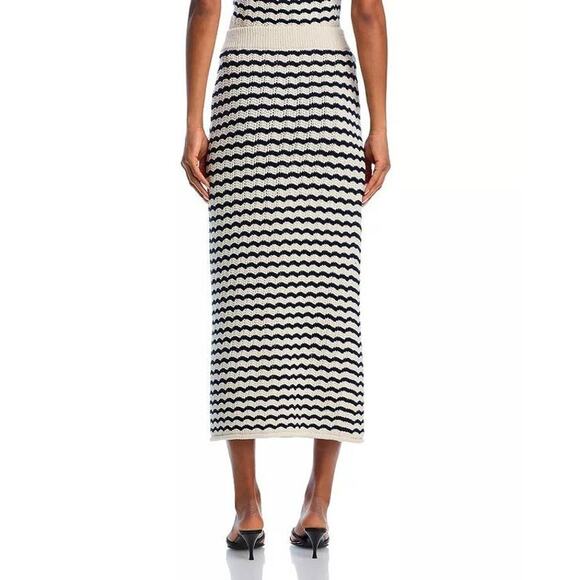 A.L.C. Alexis Sweater Midi Skirt Navy Stripe 7SWSK00176 Medium M NEW - Picture 4 of 6